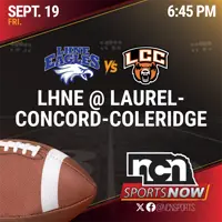LIVE NOW - Lutheran High Northeast vs Laurel-Concord-Coleridge (NCN TV)