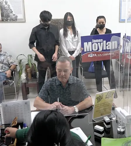 Moylan files candidacy for delegate to Congress