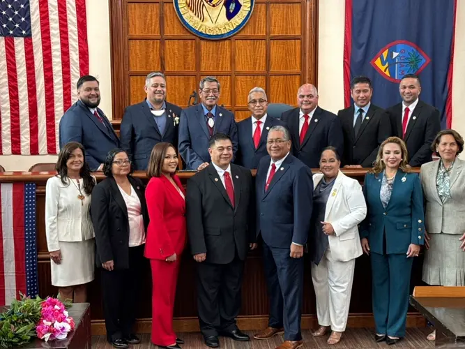 Senators of the 38th Guam Legislature now in session