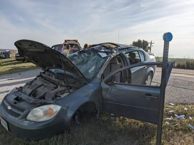 Columbus driver involved in rollover accident near Howells